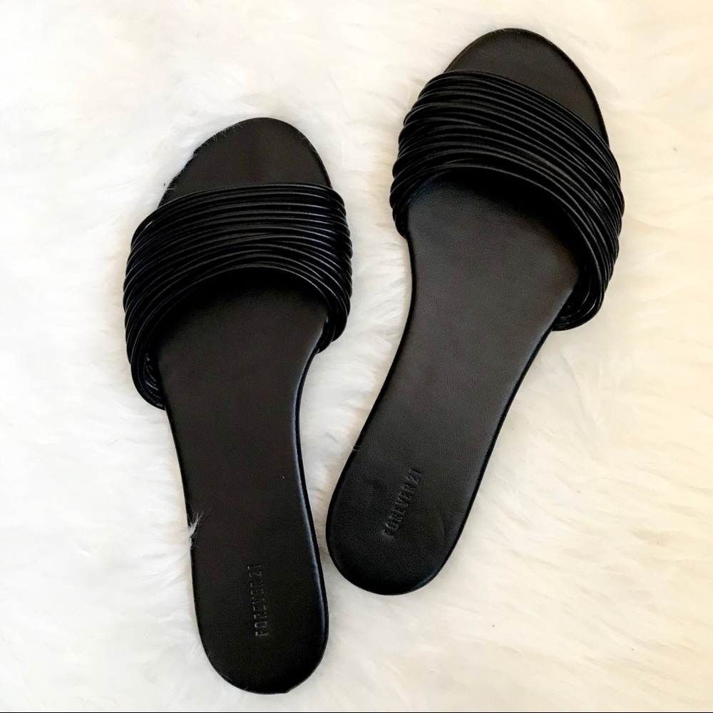 Black Slide Sandals